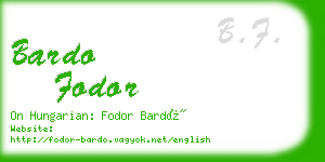 bardo fodor business card